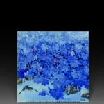 An Over Glazed 'Lakeside' Porcelain Plate