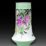 An Over Glazed Barringtonia Vase