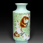 An Over Glazed Monkey Vase