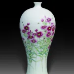 An Over Glazed Dianthus Chinensis Vase
