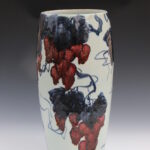 A Blue And White Underglaze Red Fruit Vase