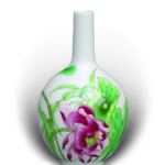 An Over Glazed Floral Vase