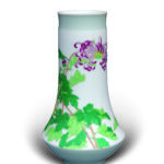 An Over Glazed Floral Vase