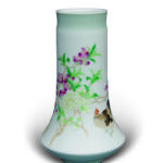 An Over Glazed Floral Vase