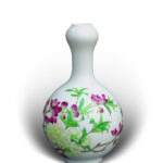 An Over Glazed Floral Vase