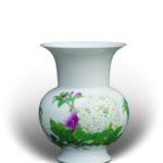 An Over Glazed Floral Vase