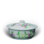 An Over Glazed Floral Soup Bowl And Cover