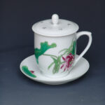 An Over Glazed Floral Cup