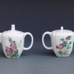 A Set Of Two Over Glazed Teapots