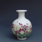 An Over Glazed Floral Vase