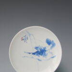 A Blue And White Fish Plate